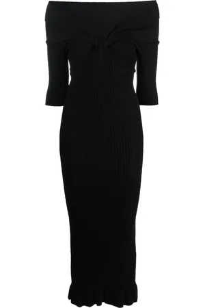 Serafini Ribbed-knit midi dress