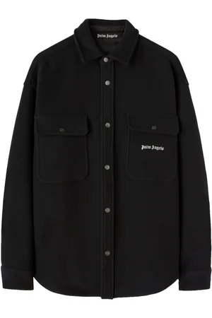 Palm Angels Logo-embroidered twill shirt jacket
