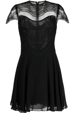 Costarellos Mangano silk georgette minidress