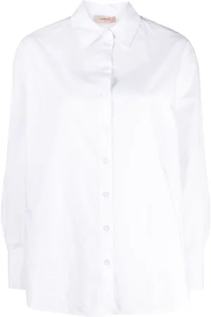 Twin-Set Chain-link belt poplin shirt