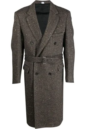 Winnie NY Double-breasted herringbone peacoat