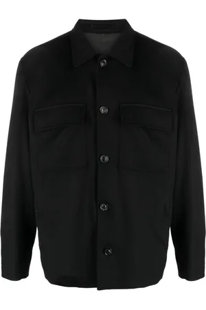 LARDINI Button-up wool-blend shirt jacket