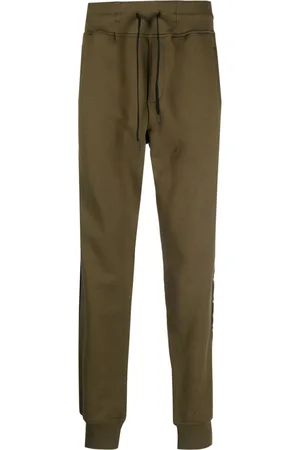 VERSACE Logo-tape detail cotton track pants