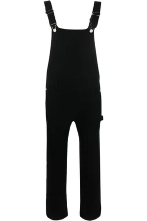 Barrie Cotton-cashmere denim dungarees