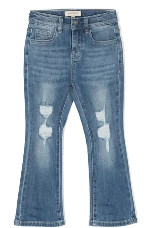 Twin-Set Ripped-detailing flared jeans