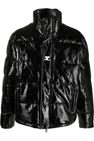 Courrèges Logo-patch vynil puffer jacket