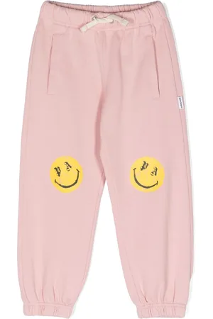 Palm Angels Smiley-print drawstring track trousers