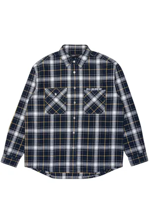Purple Brand Check-print cotton shirt