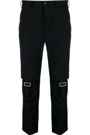 Comme des Garçons Cut-out buckle-detail skinny trousers