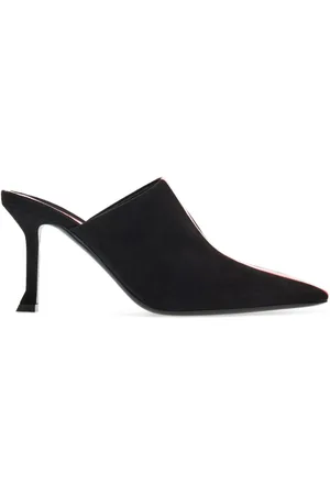 Salvatore Ferragamo 85mm stripe-detail suede mules
