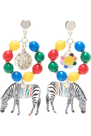 AMIR SLAMA Zebra-pendant earrings
