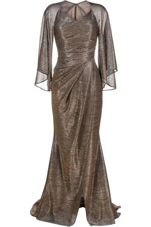 TALBOT RUNHOF Sweetheart-neck draped gown
