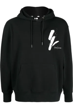 YOHJI YAMAMOTO X New Era logo-print cotton hoodie