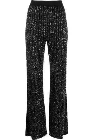 Missoni Sequin-embellished ribbed-knit trousers