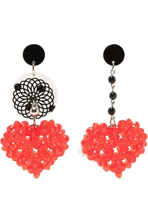 AMIR SLAMA Asymmetric heart-charm earrings
