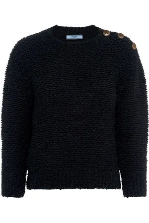 Prada Triangle-logo bouclé jumper