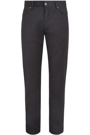 Ermenegildo Zegna Roccia stonewashed wool trousers