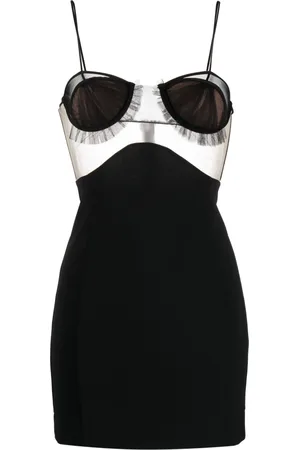 Nensi Dojaka Panelled bustier minidress