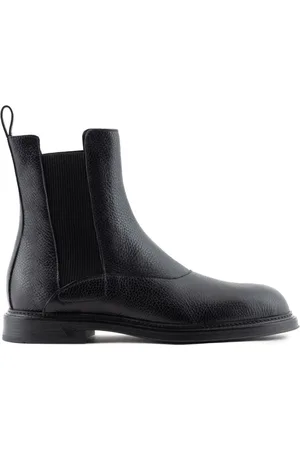 Emporio Armani Grained leather ankle boots