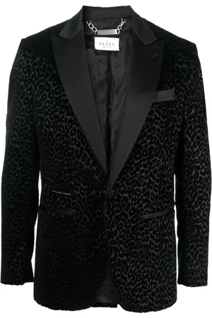 Philipp Plein Lord Fit flocked velvet blazer