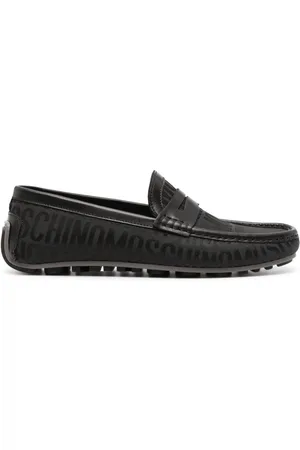 Moschino Logo-monogram leather loafers