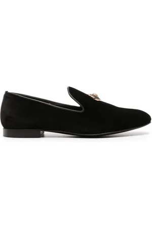 VERSACE Medusa velvet loafers