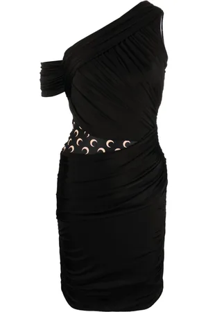 Marine Serre Draped one-shoulder dress