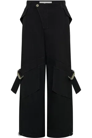 DION LEE Straight-leg organic cotton blend trousers