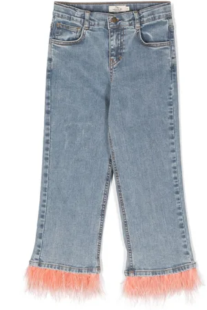 Le pandorine Fringed organic cotton jeans