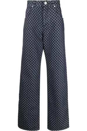 Balmain Monogram-jacquard wide-leg jeans