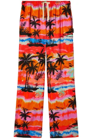 Palm Angels Psychedelic-palms wide-leg trousers