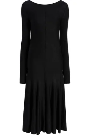 Khaite Scoop-back virgin-wool midi dress