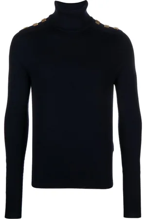 Balmain Button-details merino-wool jumper
