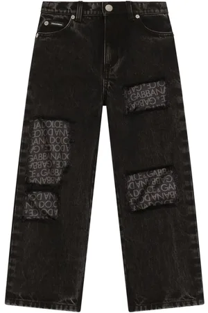 Dolce & Gabbana Logo-print patchwork jeans