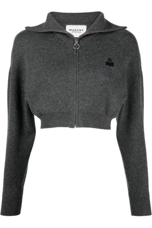 Marant Etoile Oxane zip-up cropped cardigan