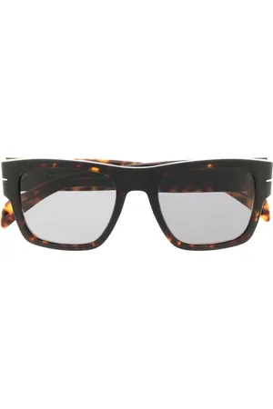 DB EYEWEAR BY DAVID BECKHAM Bold tortoiseshell square-frame sunglasses