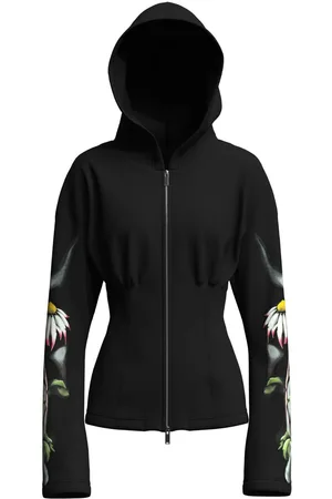 MACCAPANI Floral-print zip-up hoodie