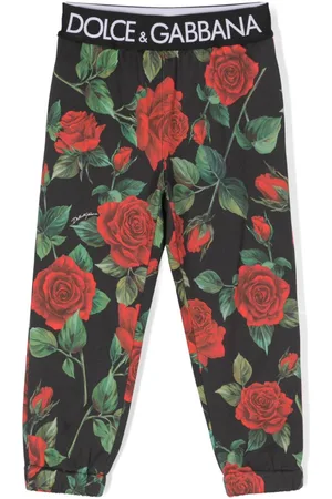 Dolce & Gabbana Logo-band floral-print trousers