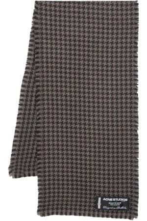 Acne Studios Houndstooth-pattern wool scarf