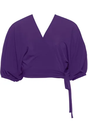 ERES Nina cropped wrap blouse