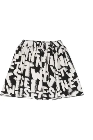 Twin-Set Logo-print flared skirt
