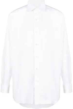 BRIONI Long-sleeved poplin shirt