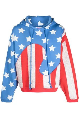 ERL Flag-print cotton hoodie