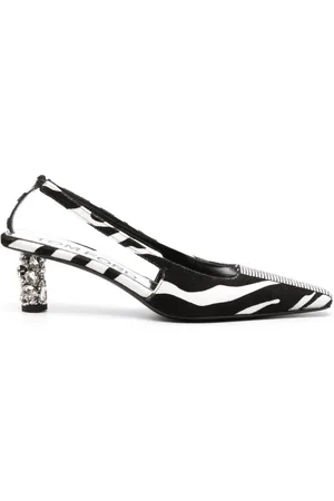 Tom Ford 70mm zebra-print slingback pumps