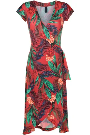 Lygia & Nanny Falcão botanical-print wrap dress