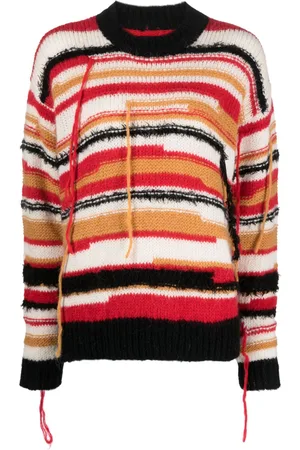 Patrizia Pepe Distressed striped jumper