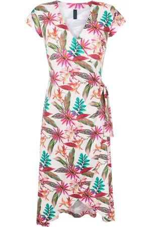 Lygia & Nanny Falcão botanical-print wrap dress