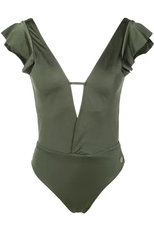 Brigitte Short-sleeved open-back swimsuit