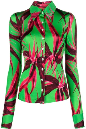Louisa Ballou Floral-print long-sleeve shirt