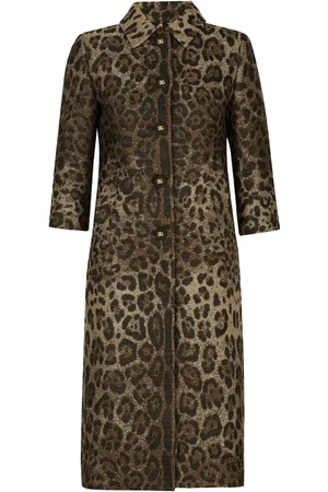 Dolce & Gabbana Leopard-print single-breasted coat